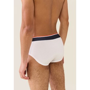 Slip blanc en coton avec cocarde S