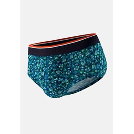 Slip imprimé à fleur vert menthe en coton