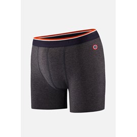 Boxer long gris foncé en coton  - gris