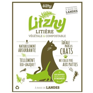 Eizhy - litière végétale et compostable litzhy à base de landes bretonnes