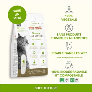 Almo nature - litière végétale ecologique cat litter soft texture