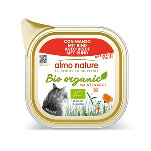 Almo nature - barquettes sans céréales bio organic pour chat au bœuf
