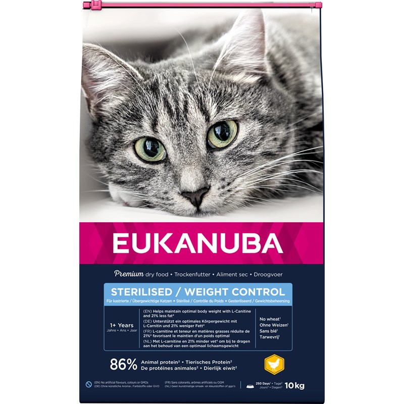 Eukanuba - Eukanuba - croquettes au poulet pour chat stérilisé
