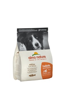 Almo nature - croquettes holistic au saumon pour chien de taille moyenne