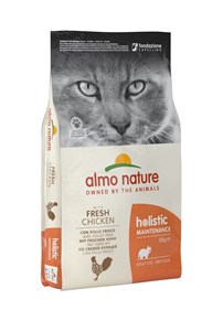 Almo nature - croquettes holistic maintenance au poulet pour chat