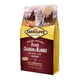 Carnilove  - croquettes sans céréales poulet & lapin pour chat