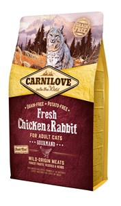 Carnilove  - croquettes sans céréales poulet & lapin pour chat