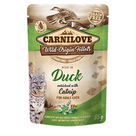 Carnilove - alimentation humide sans céréales au canard pour chat