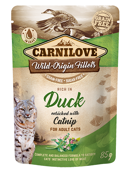 Carnilove - alimentation humide sans céréales au canard pour chat