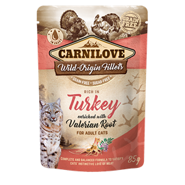 Carnilove - alimentation humide sans céréales à la dinde pour chat