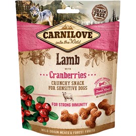 Carnilove - friandises sans céréales crunchy agneau & cranberries pour chien