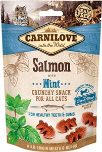 Carnilove - friandises sans céréales crunchy saumon & menthe pour chat