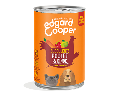 Edgard cooper - pâtée sans céréales poulet & dinde pour chien