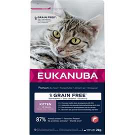Eukanuba - croquettes sans céréales au saumon pour chaton