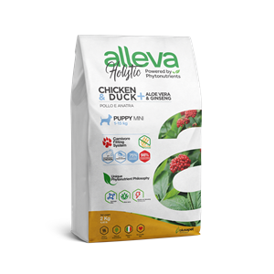 Alleva - croquettes sans céréales poulet et canard pour chiot de petite taille