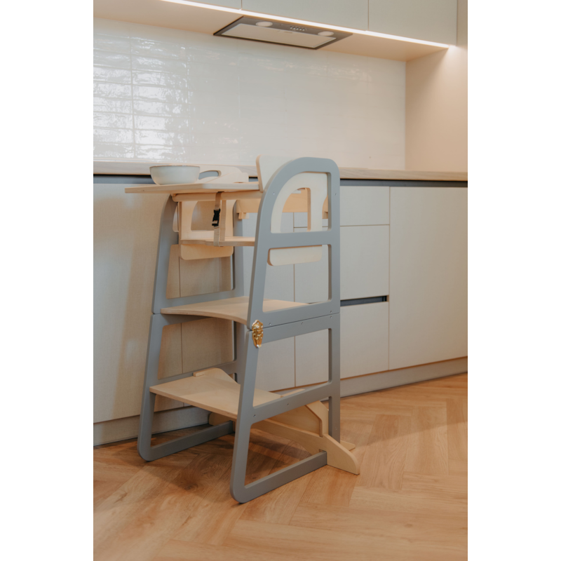 Tour d'observation montessori 2-en-1 - gris (LEG&GO) - Image 1