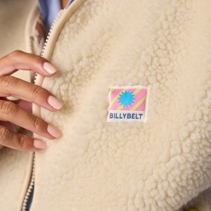 Veste sherpa zippée sans manches femme ivoire S