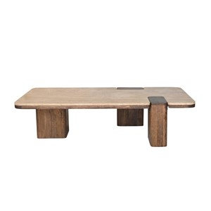 Table basse manguier travertin