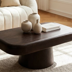 Table basse manguier foncé