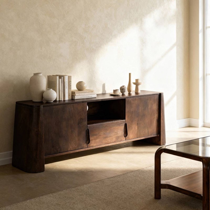 Meuble tv manguier foncé