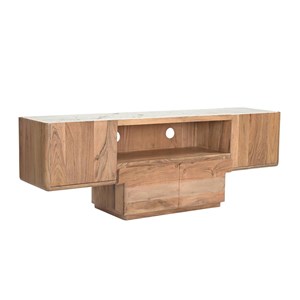 Meuble tv acacia marbre