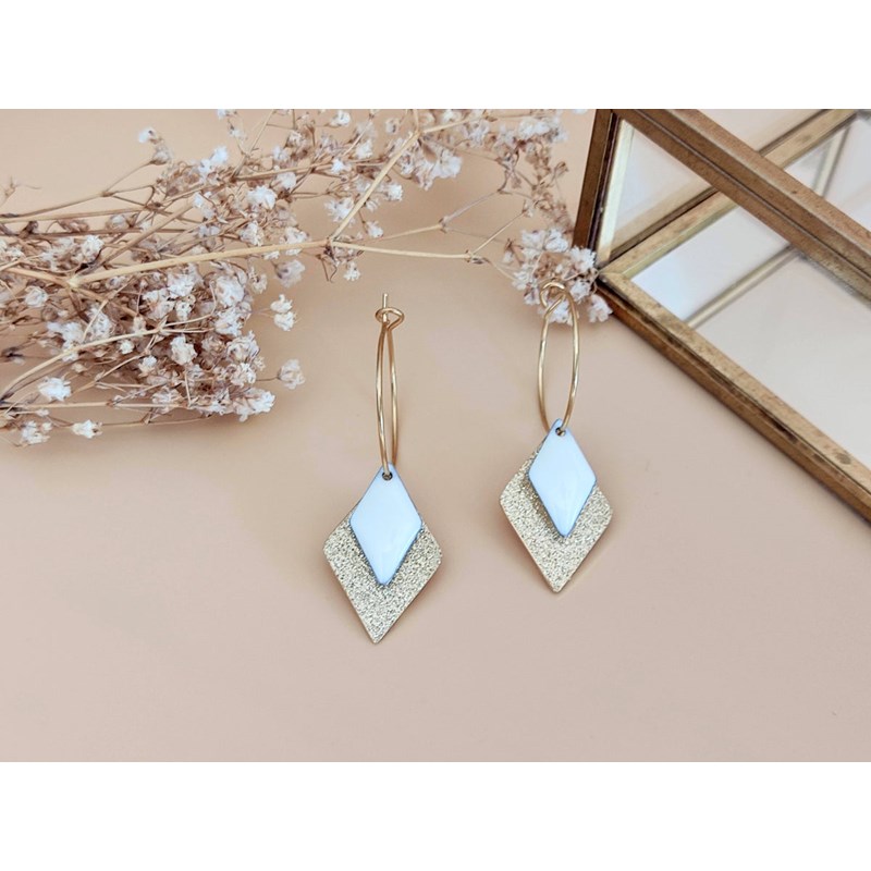 Sophie Bijoux - Boucles d'oreilles créoles losange