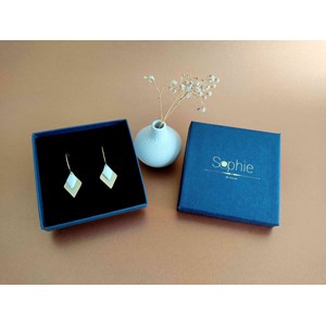 Boucles d'oreilles créoles losange