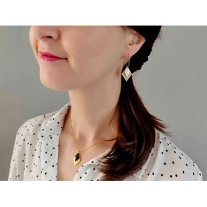 Boucles d'oreilles créoles losange