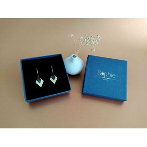 Boucles d'oreilles créoles losange