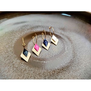 Boucles d'oreilles créoles losange