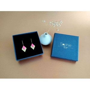 Boucles d'oreilles créoles losange