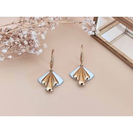 Boucles d'oreilles éventail rétro chic