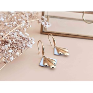 Boucles d'oreilles éventail rétro chic