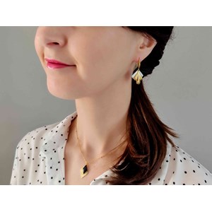 Boucles d'oreilles éventail rétro chic