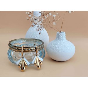 Boucles d'oreilles éventail rétro chic