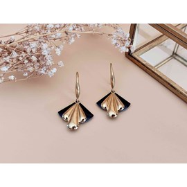Boucles d'oreilles éventail rétro chic