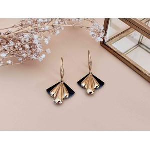 Boucles d'oreilles éventail rétro chic