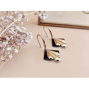 Boucles d'oreilles éventail rétro chic