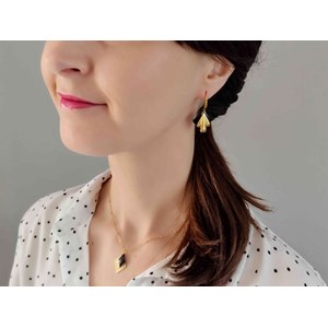 Boucles d'oreilles éventail rétro chic