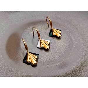 Boucles d'oreilles éventail rétro chic