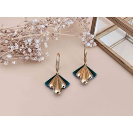 Boucles d'oreilles éventail rétro chic