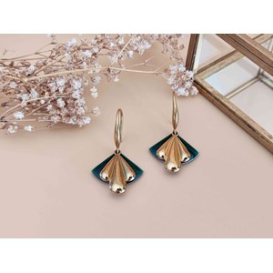 Boucles d'oreilles éventail rétro chic