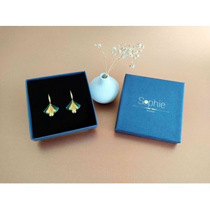 Boucles d'oreilles éventail rétro chic