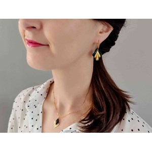 Boucles d'oreilles éventail rétro chic