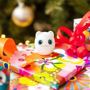 Mini enceinte bluetooth  chat blanc