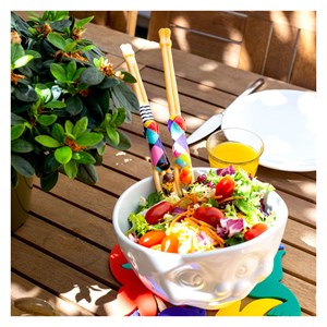 Couverts à salade  arlequin