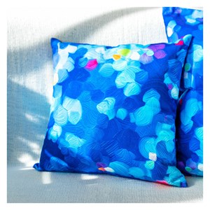 Housse de coussin 40 x 40 cm  bleu