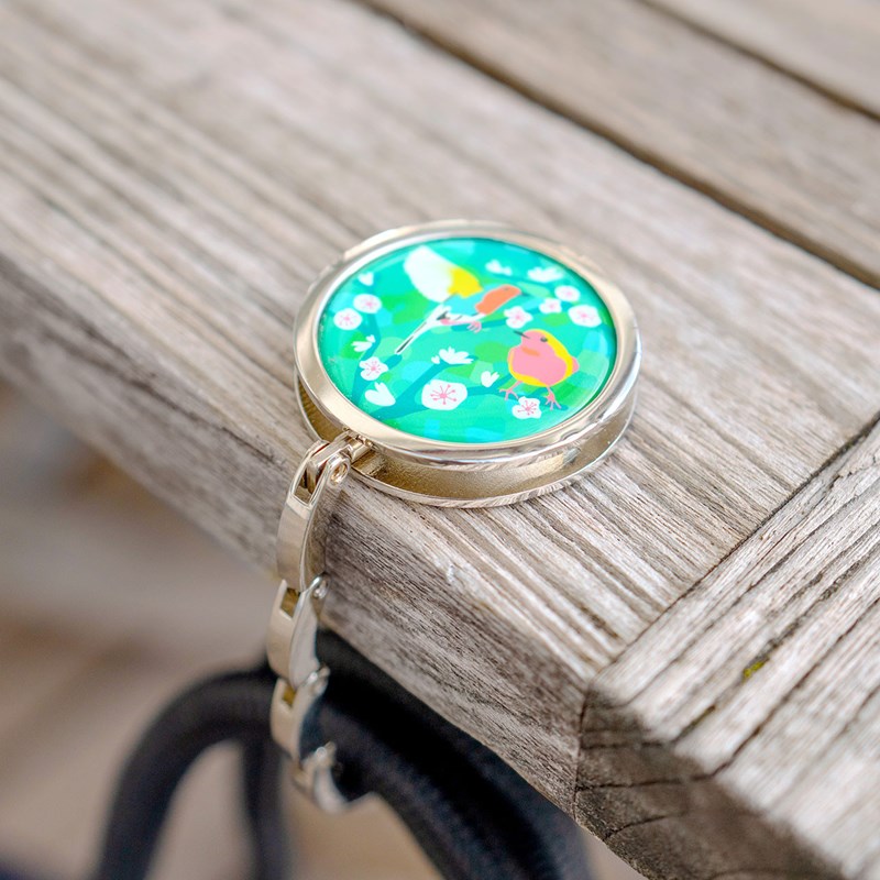 Accroche sac à main bleu clair