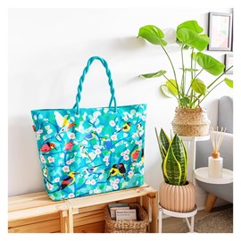 Très grand cabas de plage  bleu clair