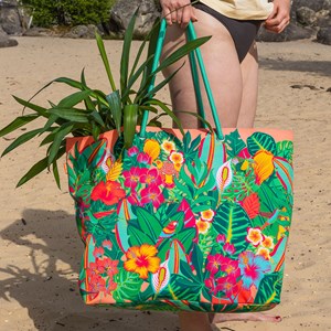 Très grand cabas de plage  tropical